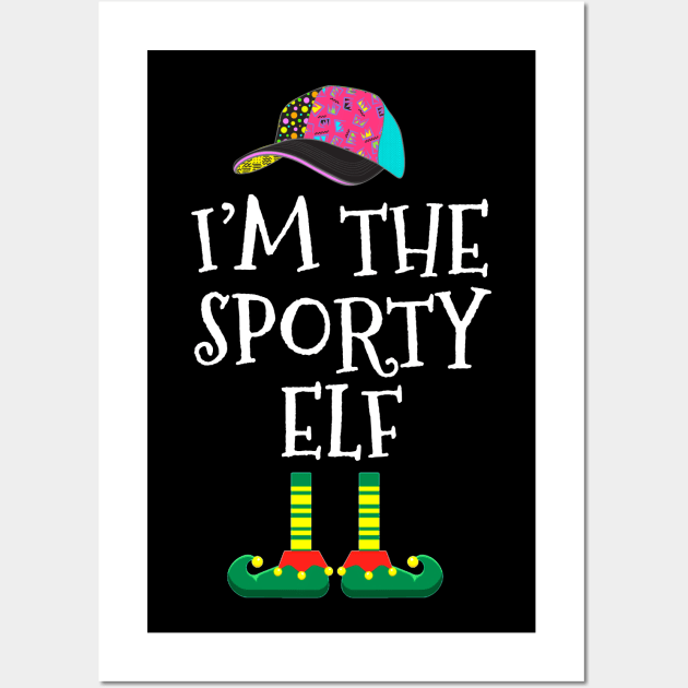 I am Sporty Elf Funny  Family Christmas Wall Art by TeeAaron